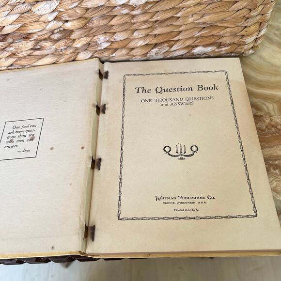 The Question Book: 1000 Questions and Answers 1927 - Picture 3 of 9